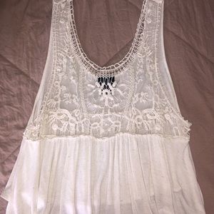 NEW Cream Crochet Summer Top
